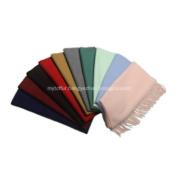 Plain dyed cashmere shawl (multi-color available)